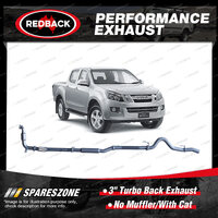 Redback 3" Exhaust No Muffler With Cat for Isuzu D-Max TFR TFS 06/12-06/20