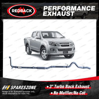 Redback 3" Exhaust No Muffler No Cat for Isuzu D-Max TFR TFS 06/2012-06/2020