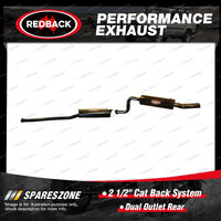 Redback 2 1/2" Cat Back System Dual Outlet Rear for Ford Falcon BA BF FG 4.0L