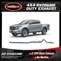 Redback 3" DPF Back Exhaust No Muffler for Mazda BT-50 B30B TF 3.0L 2020-On