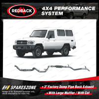 Redback 3" Factory Dump Pipe Back Exhaust for Toyota Landcruiser HDJ78R 4.2L