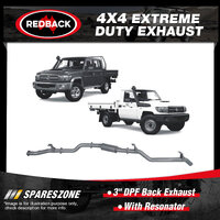 Redback 3" DPF Back Exhaust With Resonator for Toyota Landcruiser VDJ79R 4.5L