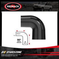Redback 2" in 3" out Silicone Hose - 90 Degree Bend Reducer Thickness 4mm Black
