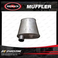 Redback Muffler - 2.5" 10" x 4" Oval Glass 14" Long Offset/Offset Chambered