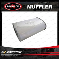 Redback Muffler - 2" 8"x4" 14" O/O Lukey Turbo Triple Flow Without Spigots