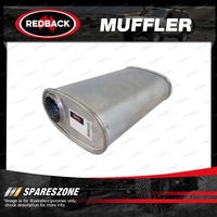 Redback Universal Muffler - 3 Hole Baffled 8" x 4" Oval 14" Long 2 1/2"