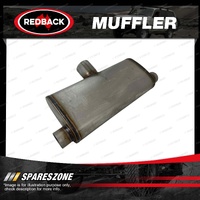 Redback Muffler - Single 3" In Twin 2.5" Out 20" Mega Flow 409 Stainless Steel