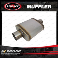 Redback 3" Low Profile Performance Muffler - 10" Long 9"x4" Oval Centre/Centre
