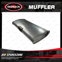 Redback East-West Rear Muffler 254mm 10" x 101mm 4" Oval 409 Stainless Steel