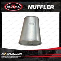 Redback 2" Megaflow Muffler - 8 X 5" Oval 14" Long Centre/Centre Perforated