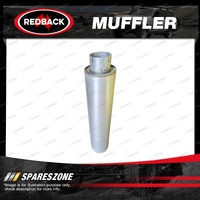Redback Universal Muffler - 9" Round 44" Long 5" To 6" Centre/Centre Chambered