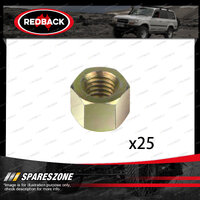 25 pcs Redback Steel Nuts Thread 3/8" UNC Hex 14.3mm Length 11mm for Holden
