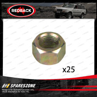 25 pcs Redback Steel Nuts Thread M12 x 1.25 Hex 17mm for Mitsubishi Magna
