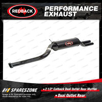 Redback 2 1/2" Catback 2 Outlet Rear Muffler for Ford Falcon AU AU2 AU3 XG XH