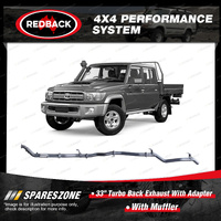 Redback Exhaust with DPF Adapter & Muffler for Toyota Landcruiser VDJ 76R 79 79R