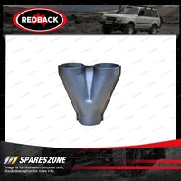 Redback Y Pipe - Single 4" Inlet 4" x 2 Outlet 409 Stainless Steel
