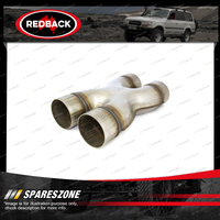 1 pc Redback 304 Stainless Steel Exhaust X Pipe - Twin 63mm 2-1/2"