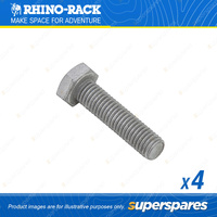 Rhino Rack M10 x 40mm Galvanised Hex Set Screw Bolt B006-BP - in a Pack of 4