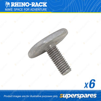 Rhino Rack M6 x 16mm Galvanised Square Head Bolt T-Bolts B014-BP - Pack of 6