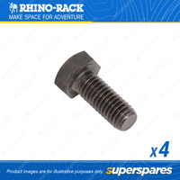Rhino Rack M8 x 20mm Black Galvanised Hex Set Screw Bolts B020-BLK-BP - 4 Pack