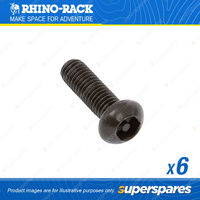 Rhino Rack M6 x 20mm Black Button Security Screw Stainless Steel B062-BLK-BP