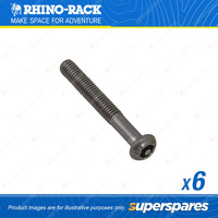 Rhino Rack M6 x 45mm Stainless Steel Button Head Security Screw B091-BP - 6 Pack