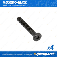 Rhino Rack M8 x 57mm Black Attachment Screw Bolts B154-BP - in a Pack of 4