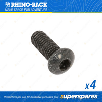 Rhino Rack M8 x 20mm Stainless Steel Black Button Cap Screw B155-BLK-BP - 4 Pack