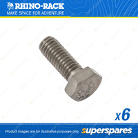 Rhino Rack M6 x 16mm Stainless Steels Hex Set Screw B168-BP - in a Pack of 6