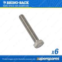 Rhino Rack M6 x 35mm Stainless Steel Hex Set Screw B203-BP - in a Pack of 6