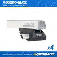 4 x Rhino Rack Heavy Duty Removable Rail Mount Legs CXB - Suits Roofs Rails