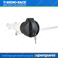 2x Rhino Rack Black Conduit Carrier Locking End Caps LSE100 Suit 100mm PVC Pipes