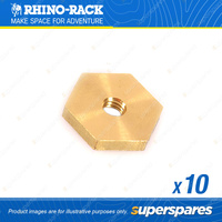 Rhino Rack Rola Track M6 x 20.57mm x 3.5mm Brass Hex Nut N036-BP - Pack of 10