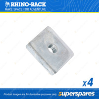 Rhino Rack M6 24mm x 24mm x 4mm Galvanised Nut N068-BP - in a Pack of 4