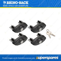 Rhino Rack Vortex Locking End Caps VA-LEC4 - Comes with 4 End Caps and 2 Keys