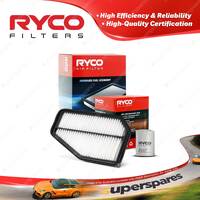 Ryco Oil Air Filter for Honda Civic FN Type R 4cyl 2L Petrol K20ZA 07/2007-On