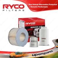 Ryco Oil Air Fuel Filter Service Kit for Toyota Landcruiser HDJ80R 01/1991-1998