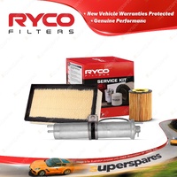 Ryco Oil Air Fuel Filter Service Kit for BMW X5 E53 03/2001-02/2007