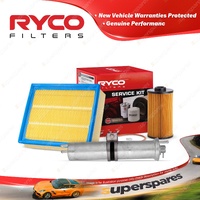 Ryco Oil Air Fuel Filter Service Kit for BMW X5 E53 03/2001-10/2003