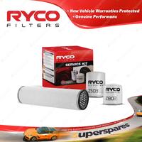 Ryco Oil Air Fuel Filter Service Kit for Ford Tractor 6610 1981 268