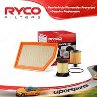 Ryco Oil Air Fuel Filter Service Kit for Jeep Cherokee KL 08/2014-On