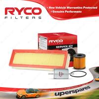 Ryco Oil Air Fuel Filter Service Kit for Peugeot 207 A7 CC Turbo 07/2007-01/2012