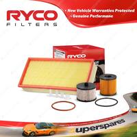 Ryco Oil Air Fuel Filter Service Kit for Peugeot Expert G9P 08/2008-01/2013