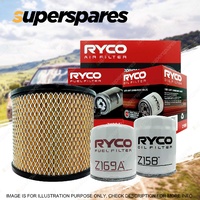 Ryco 4WD Air Oil Fuel Filter Service Kit for Holden Rodeo RA 4JH1