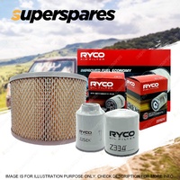 Ryco 4WD Air Oil Fuel Filter Service Kit for Toyota Landcruiser HDJ78 HDJ79