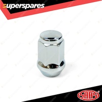 SAAS Wheel Nuts Flat Head Bulge 1/2 Chrome Finish 35mm Length - in a Pack of 5