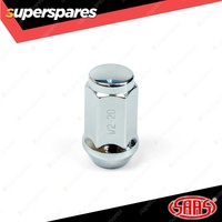 SAAS Wheel Nuts Flat Head Bulge 1/2 Inch Chrome 40mm Length - in a Pack of 5