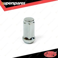 SAAS Wheel Nuts Flat Head Bulge 14 x 1.5 Chrome 45mm Length - in a Pack of 5