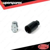 SAAS Lock Nuts Splined Drive Acorn Bulge 7/16 Inch UNF - in a Pack of 4