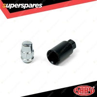 SAAS Lock Nuts Splined Drive Acorn Bulge 12mm x 1.25 - in a Pack of 4